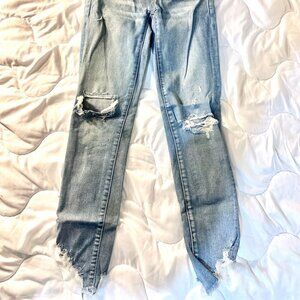 Light-Wash American Eagle Jeans Size 0 Regular Inseam 25 inches straight
